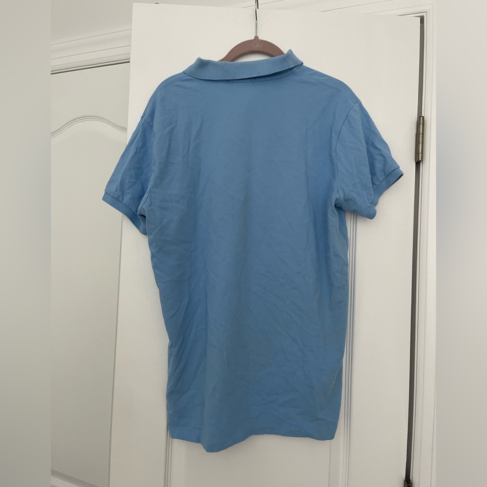 Polo Ralph Lauren Custom Fit Polo Shirt Men’s Large Light Blue Pony Logo Modern - Picture 5 of 5